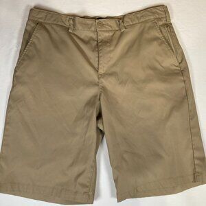 Lands' End Active Chino Shorts Men's 36 Khaki Polyester Blend
